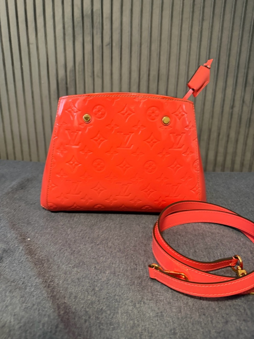 Louis Vuitton Coral Patent Monogram Montaigne BB